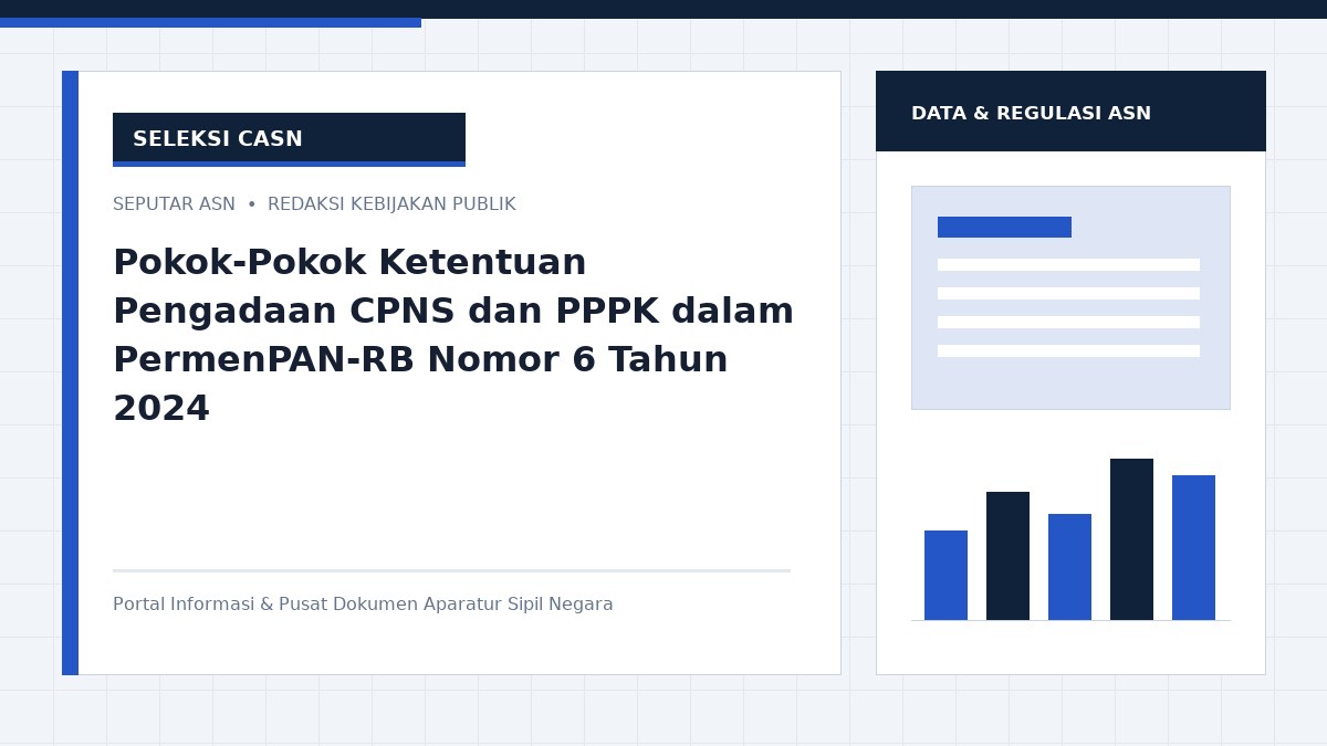 Pokok-Pokok Ketentuan Pengadaan CPNS dan PPPK dalam PermenPAN-RB Nomor 6 Tahun 2024