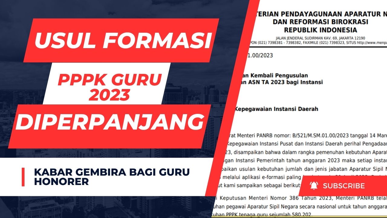 perpanjangan usul formasi pppk 2023