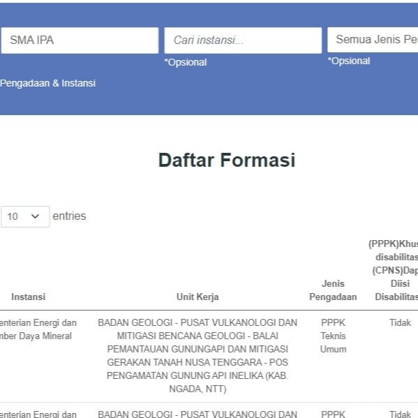 Lengkap Cara Cek Formasi Cpns 2024